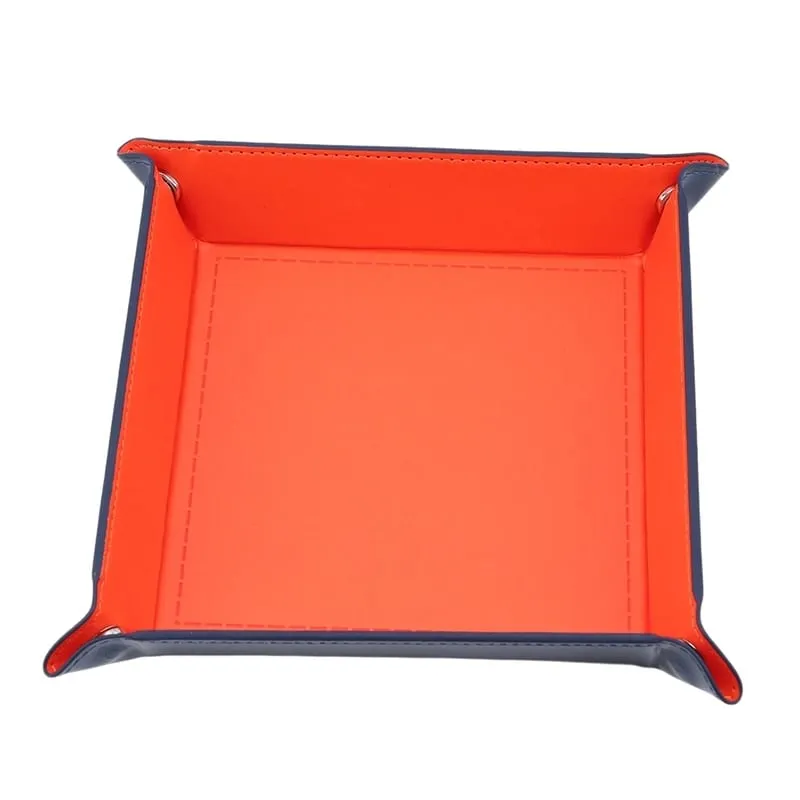 Game Dice Tray Solid Color Dice Box Games Dice Storage Portable Folding Dice Storage Rolling Tray For Use