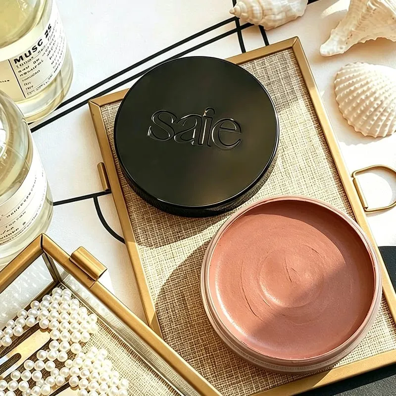 Saie Hydrating Dewy Liquid Blush Buildable Luminous Multi-Use Cheek & Lip Tint Suitable for All Skin Types Natural Facial Makeup