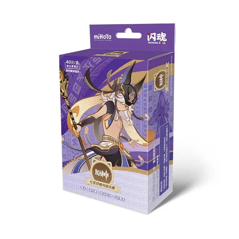 Original Genshin Impact Card Genius Invokation TCG Battle Card Hu Tao Raiden Shogun Anime Character Collection Card Kid Toy Gift