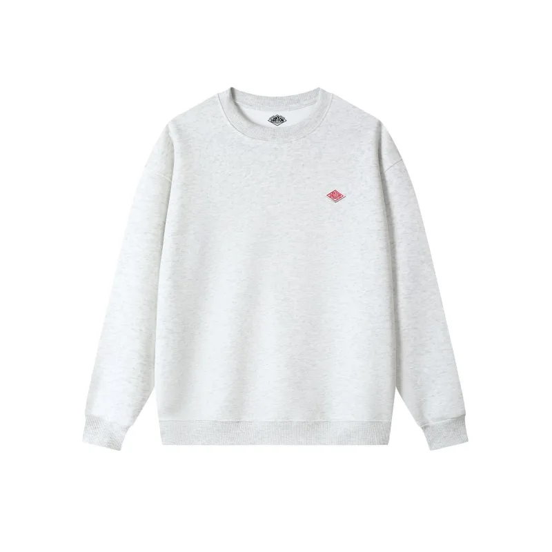 Sudadera fina exportada a Japón para hombre y mujer, chándal holgado de manga larga con cuello redondo de algodón de la misma marca bordada, otoño 2025