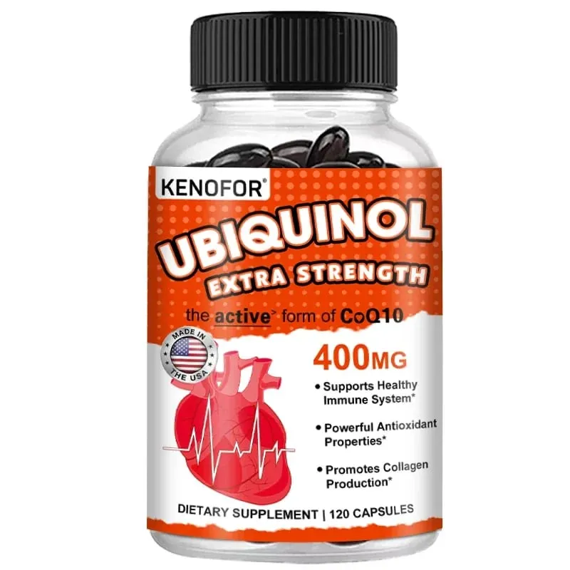Ubiquinone CoQ10 400mg - Supports Heart Health Provides Energy To Support Joint Health Super Absorption Vegetarian Capsules