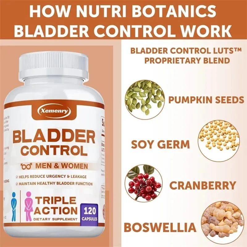 Bladder Control Supplement - Improves Urination Function Supports Urinary Tract Health Promotes Metabolism Reduces Pain