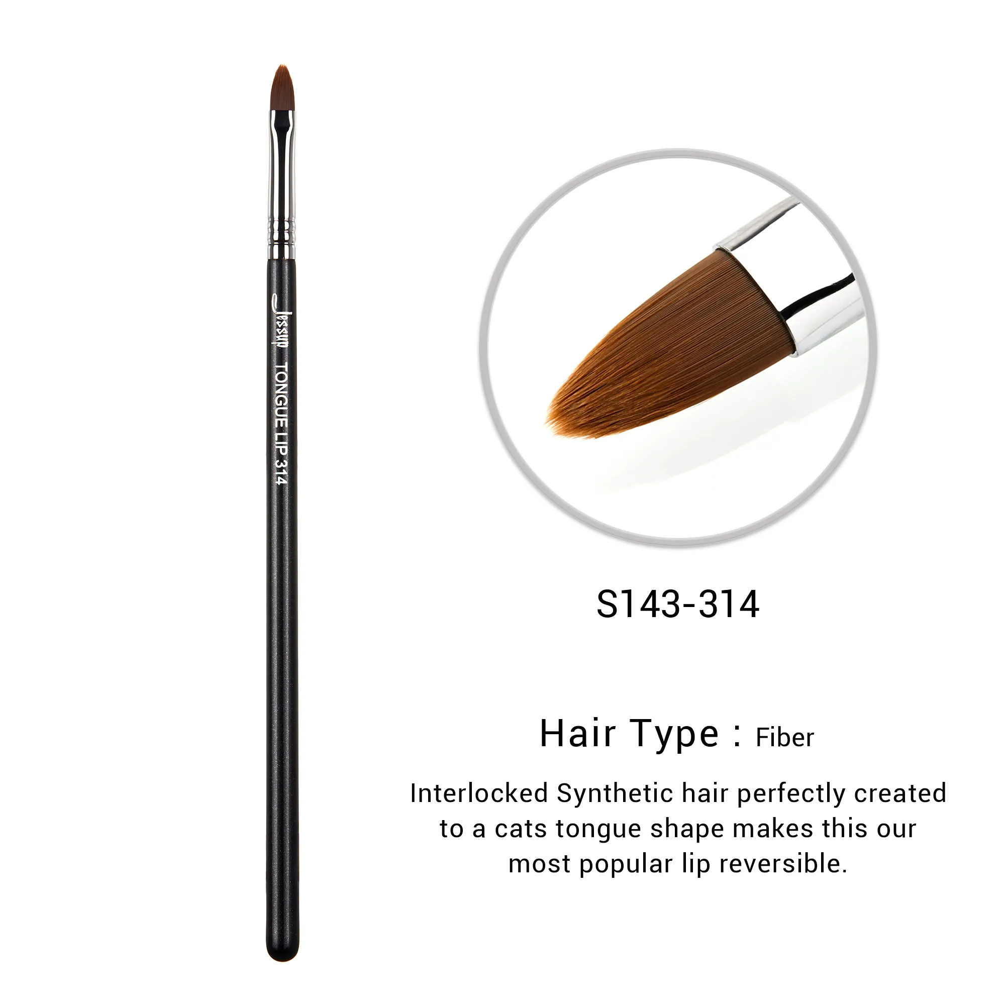 Jessup Lip Brush Professional Lip Makeup Brushes for Lipstick Streak-Free Application Small Tongue Shape Contour Define Lips