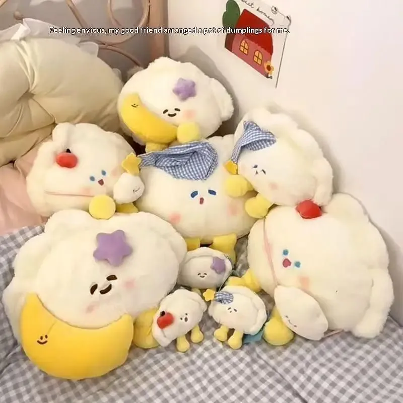 Hot Cute Dumpling Plys Dukke Blød udstoppet Pyntepude Yndig tegneseriepude Legetøj Til hjemmet Soveværelsesindretning Fødselsdagsgave