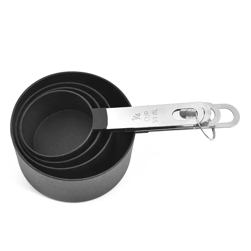 4/8PCS/Set Plastic Multi Purpose Measuring Cup Measuring Spoon Stainless Steel Handle With Graduated Measuring Baking Tools