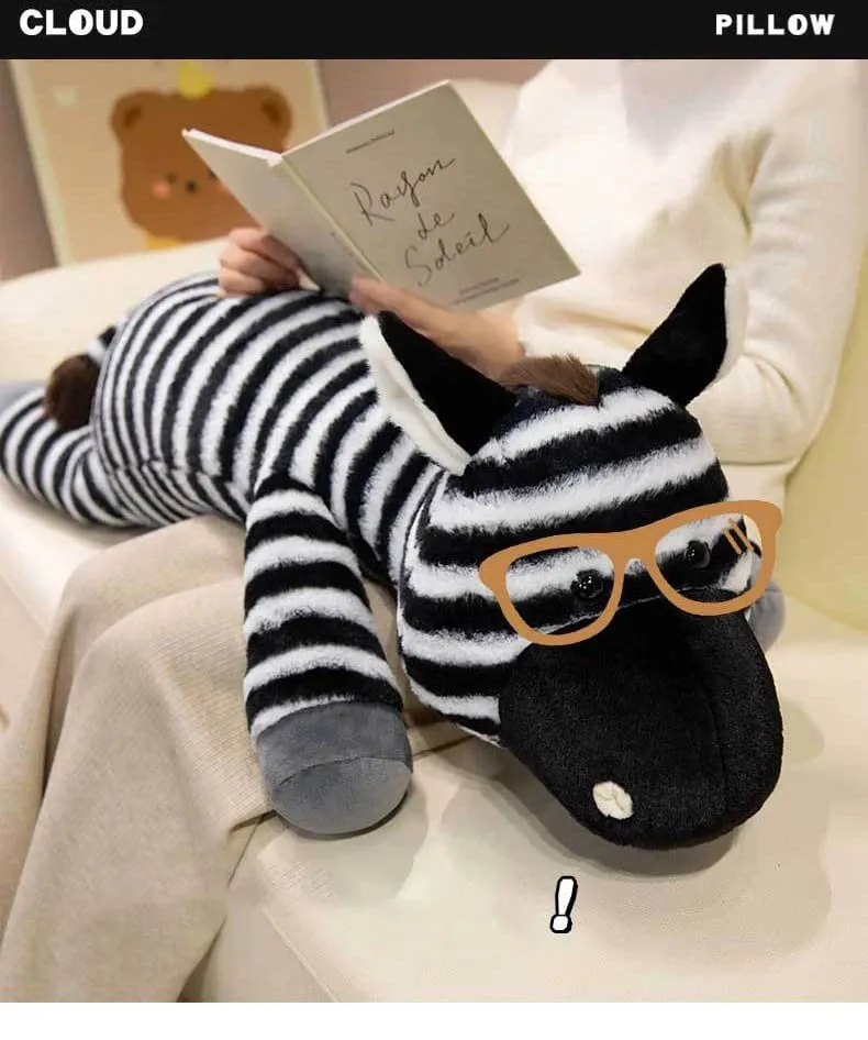 40/60/90cm plush toy zebra plush throw pillow sofa pillow sleeping pillow room decoration leg-hugging doll