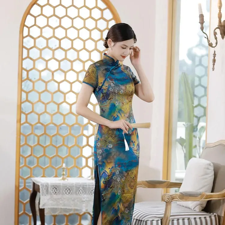 Roupas de moda festa vintage casual verão elegante tradicional chinês roupas cheongsams vestido chinês qipao estilo étnico