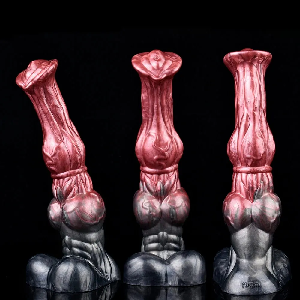 Silikonový koňský dildo anální kolík s velkým uzlem Vaginální stimulátor bodu G s přísavkou Sexuální hračka pro dospělé pro ženy Muži