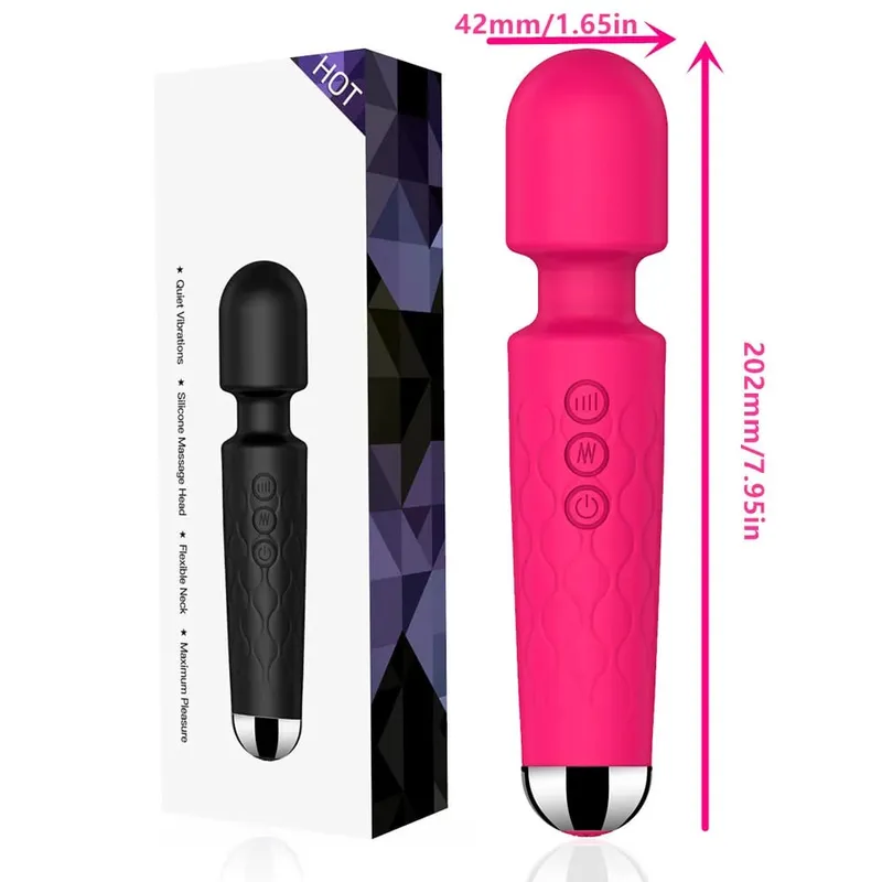 Powerful Clitoris Stimulation Adult Personal Silicone Sex Toy Magic Av Wand Massager Dildo Masturbator Vibrator For Women Female