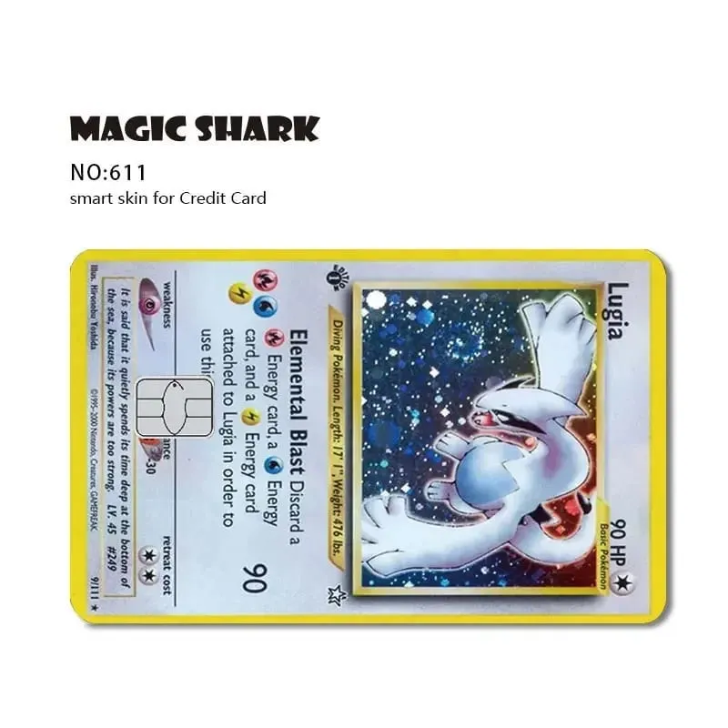2025 New Pokemons Charizard Blastoise Bulbasaur Eevee Metwo Sticker Film Skin Cover for Credit Debit Card