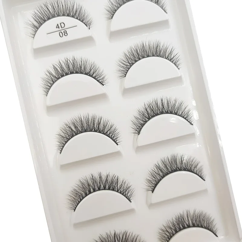 New 5 Pairs Natural Mink False Eyelashes Makeup Short Eyelash Extension Fake Eye Lashes Faux Cils Make Up Beauty Cilios