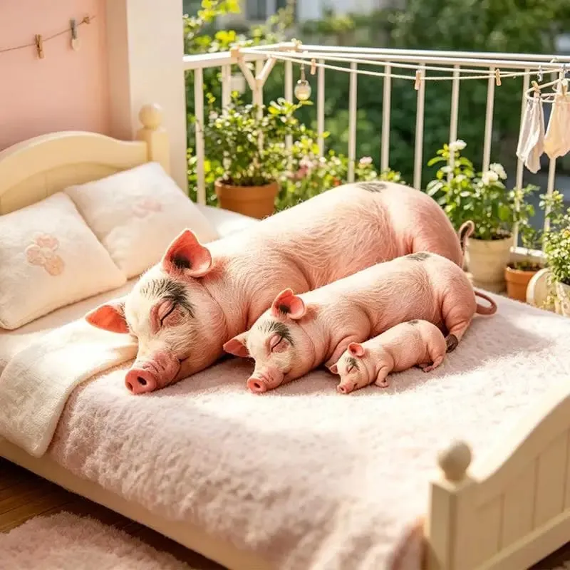 Realistic 3D Pig Stuffed Plush Pillow Soft Durable Fabric Cushion for Sofa Office Rest Travel Nap Gift