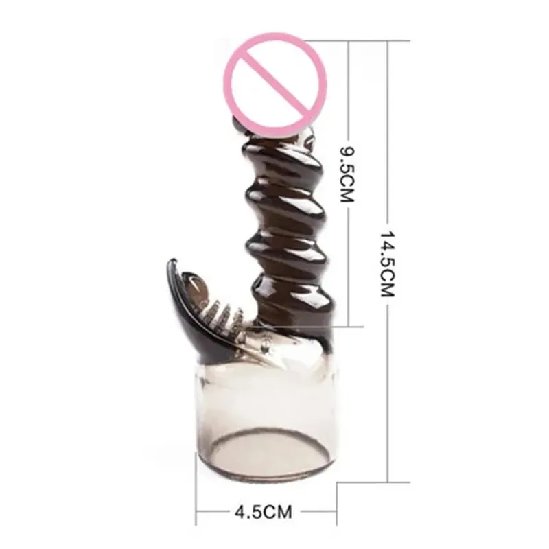 G-spot Stimulate Vibrator Accessories Magic Wand Attachment Silicone Adult Sex Toys for Women AV Rod Head Cap
