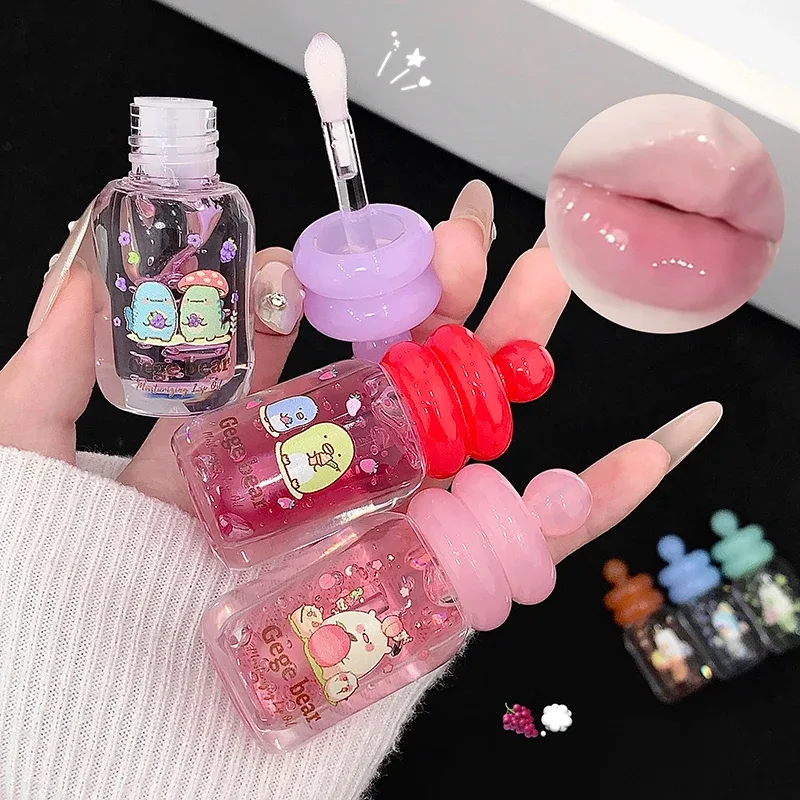 Lips Care Plant Essence Transparent Gloss Lip Oil Plump Moisturizing Lip Balm Exfoliating Fruit Flavor Lip Gloss Beauty Cosmetic