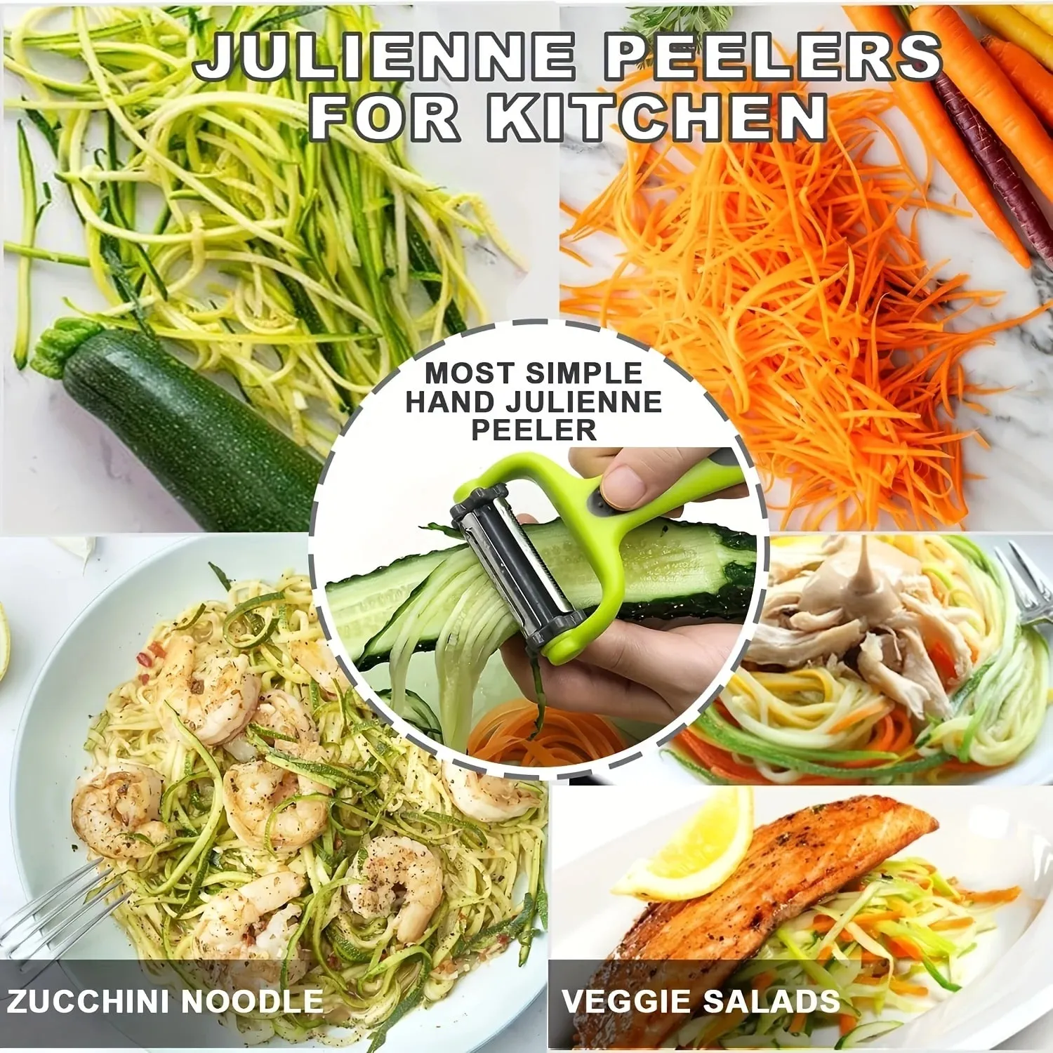 3-in-1 Multifunctional Fruit & Vegetable Peeler Paring Knife Grater & Shredder - The Ultimate Kitchen Tool Kitchen Accessories — image 3