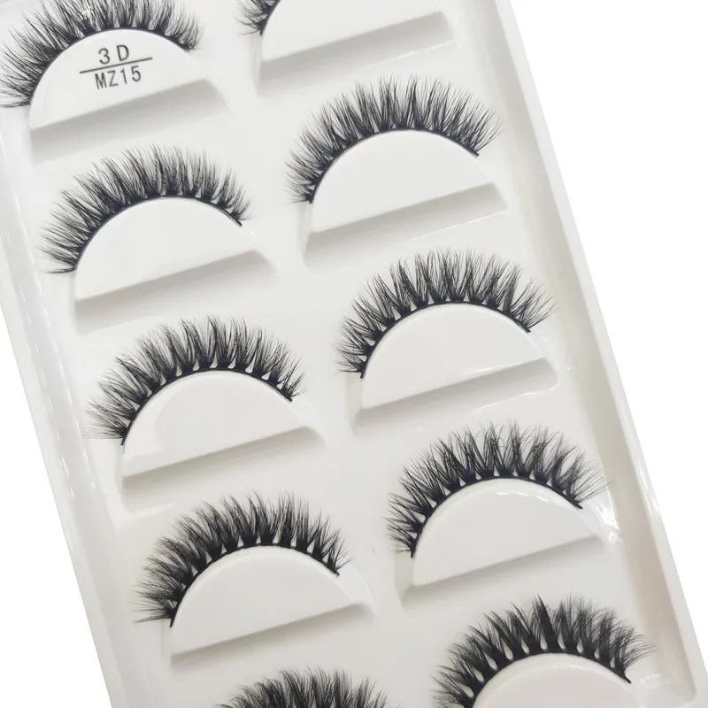 Wholesale 5 Pairs 3D Natural Mink False Eyelashes Makeup Extension Eyelash Fake Eye Lashes Faux Cils Make Up Beauty Cilios