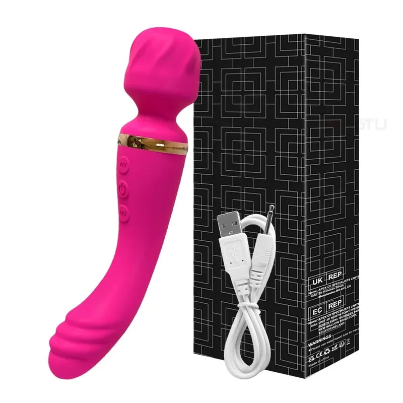 2 σε 1 AV Wand Vibrator για γυναίκες Clit G-Spot Stimulator Θηλές Μασάζ στήθους Γυναικείο σεξουαλικό παιχνίδι για γυναίκες