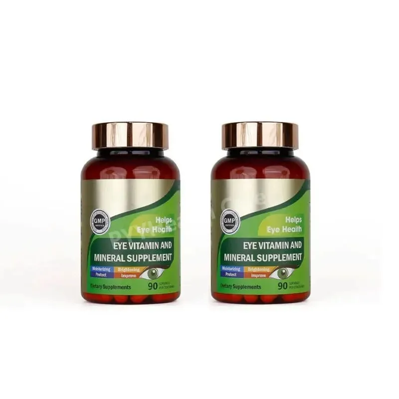 Capsule di vitamine per gli occhi con luteina con zeaxantina e zinco Integratore nutrizionale quotidiano per gli occhi Supporto per la salute degli occhi per adulti Flacone da 90 pezzi