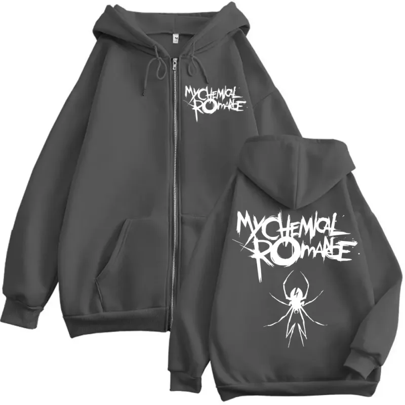 Limited My Chemical Romance Band Merch Zipper Hoodies Punk Rock Hip Hop Zip Up Sweatshirt Mga Lalaki Babae Fashion Vintage Pullover
