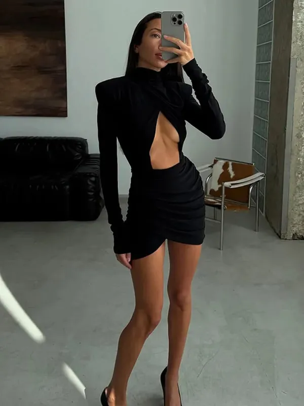 Dámské sexy jednobarevné plisované šaty dámské elegantní bez ramínek, bez ramínek, s vysokým pasem, rozděleným šatem 2026 letní večerní společenské šaty