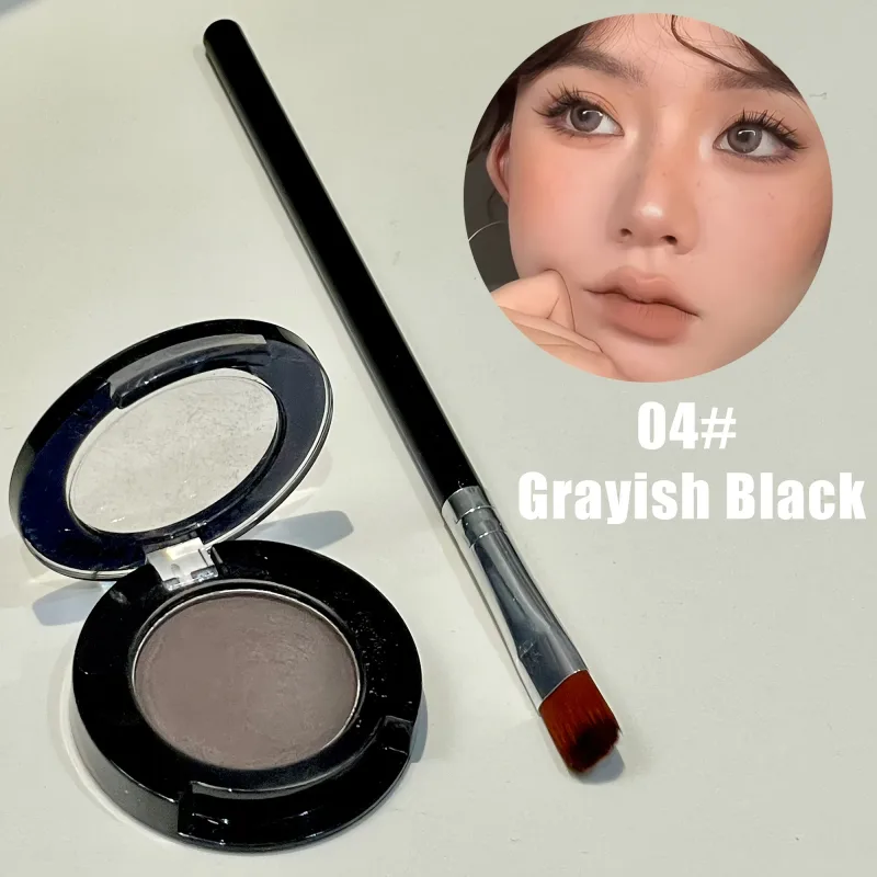 Single Matte Eyeshadow with Brush Low Saturation Color under Eye Highlighting Multi Use Makeup Ideal for Holiday Gifting