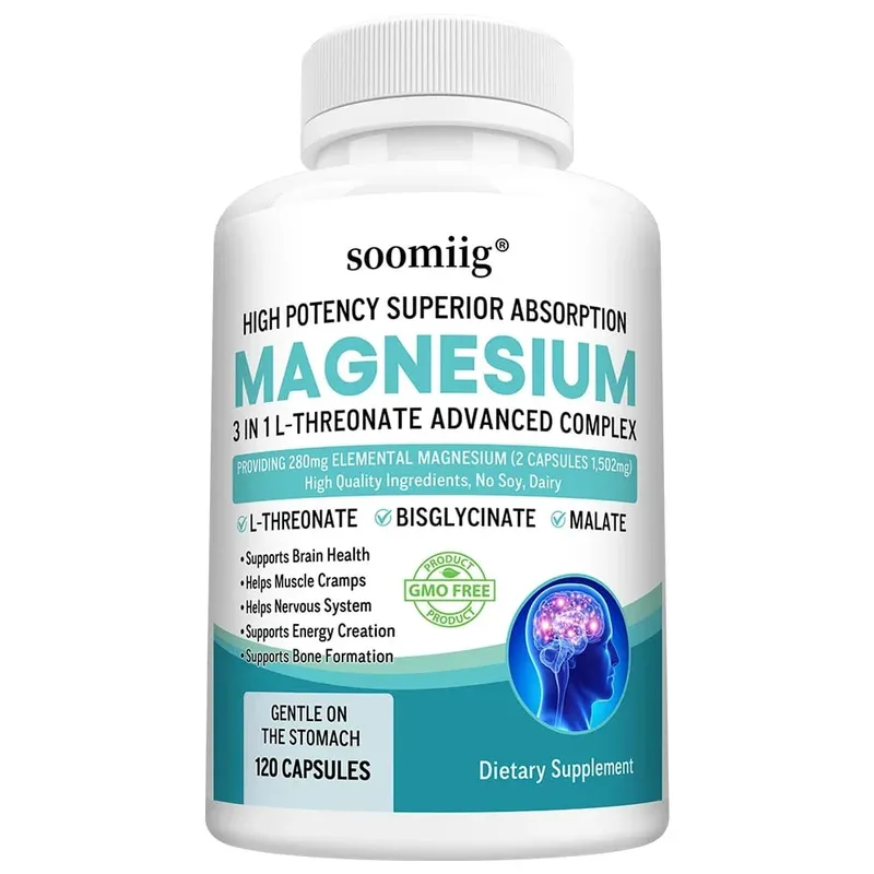 Magnesium L-Threonate+Glycinate+Malate - Improves Sleep Quality Supports Memory and Cognitive Function Promote Brain Health