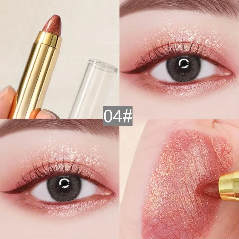 6color Eye Shadow Pen Eye Makeup Lying Silkworm Pen Double-ended Highlight Pen Eye Shadow Stick Women's Micro-pearl Matte Makeup