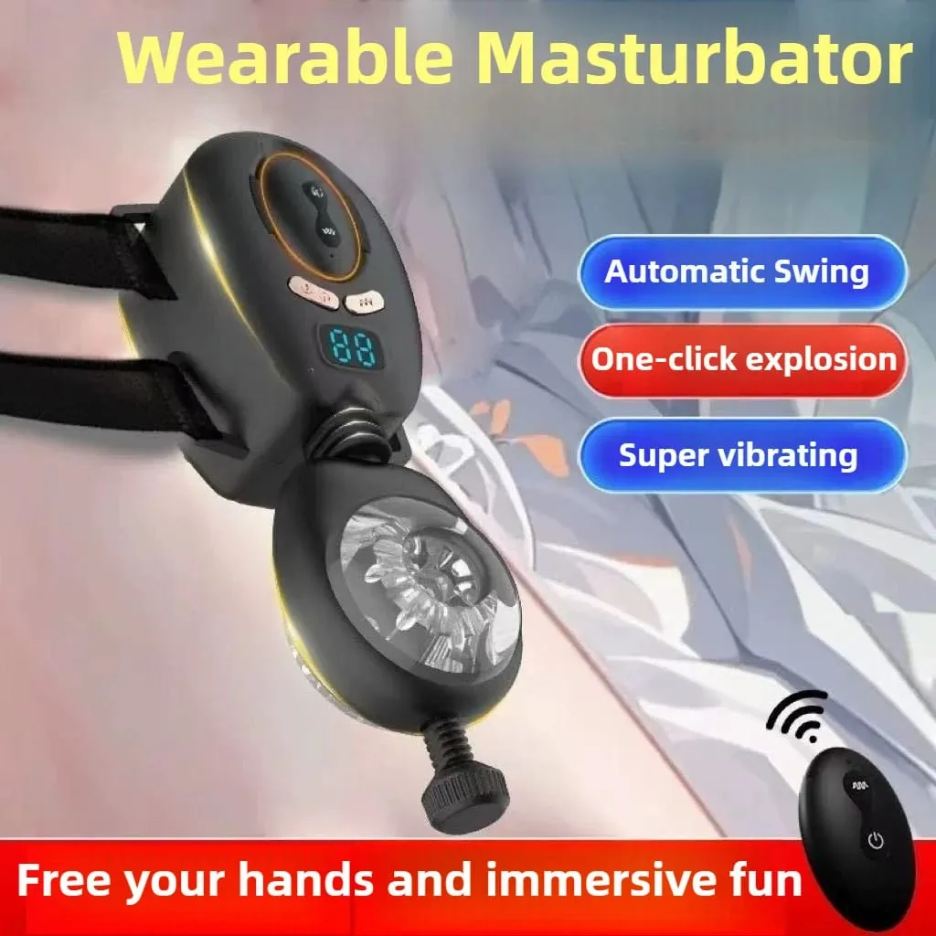 Automatic Swing Male Masturbator Wearable Thrusting Vibrating Masturbator for Men Male Stroker Pocket Pussy Adult Sex Toys