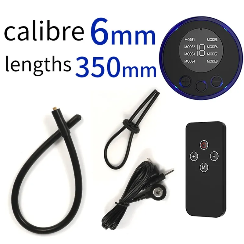 SM Electric Shock Urethra Player Metal Bead Urethral Sounding Plug Penis Ring Prostate Massage Horse Eye Rod Sex Products — image 12