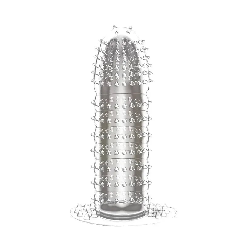 Adult Penis Sleeve Reusable Condoms Sex Toys for Men Delay Ejaculation G Spot Stimulation Safer Contraception Cock Ring Extender