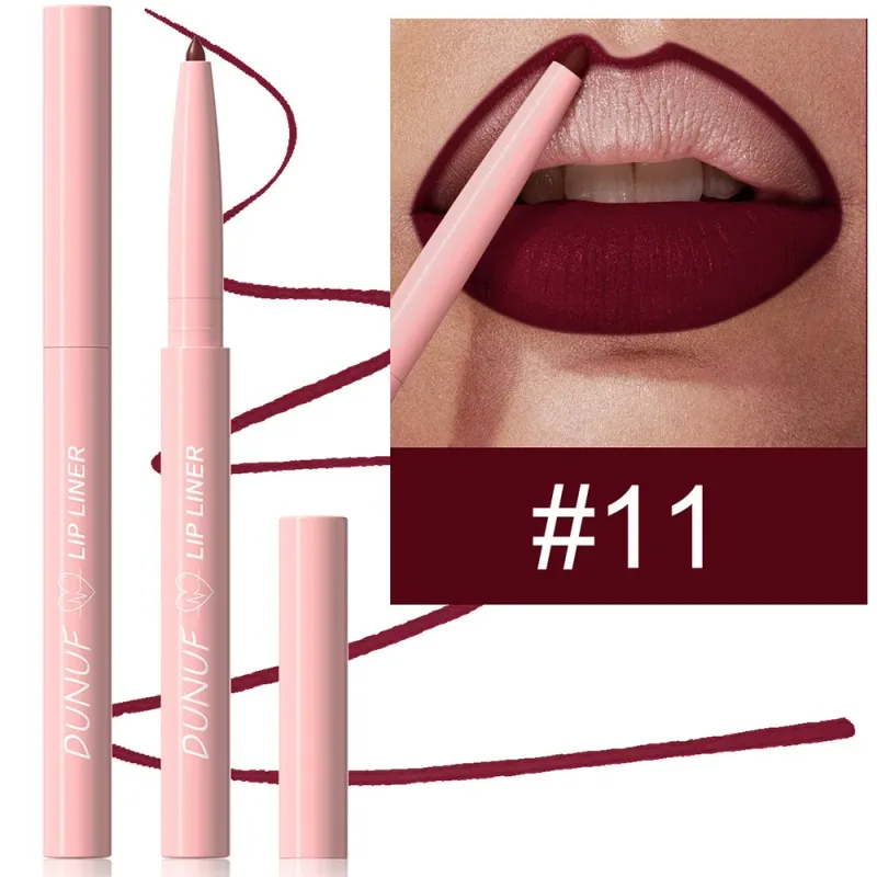 Multi Color Matte Lip Liner Crayon Velvet Waterproof Lip Pencil for Outline & Fill Lips Long Lasting Non Stick Lip Makeup