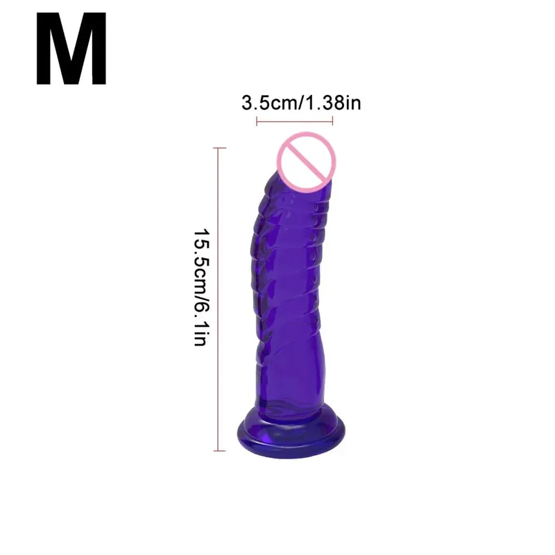 Realistische zwarte dildo met sterke zuignap, zacht penis-seksspeeltje voor vrouwen en mannen, handsfree anaal vaginaal speelgoed voor volwassenen in M