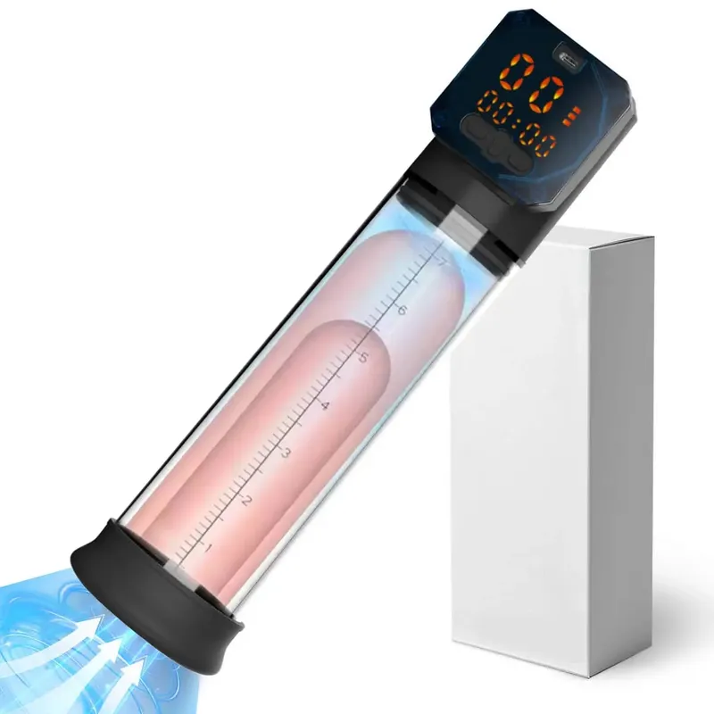 Electric Male Masturbators Penis Pump Vacuum Suction Vibrator 5 Suction 6 Training Mode Waterproof Digital Display Adult Sex Toy