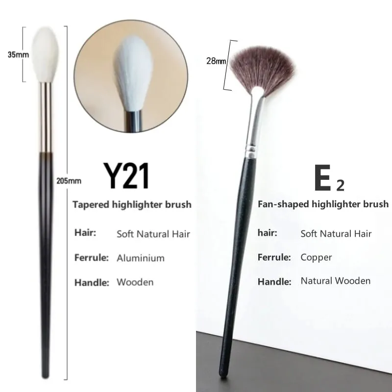 Tapered Highlighter Makeup Brushes Natural Goat Hair High Quality Face Blender Contour Make Up Brush Tools
