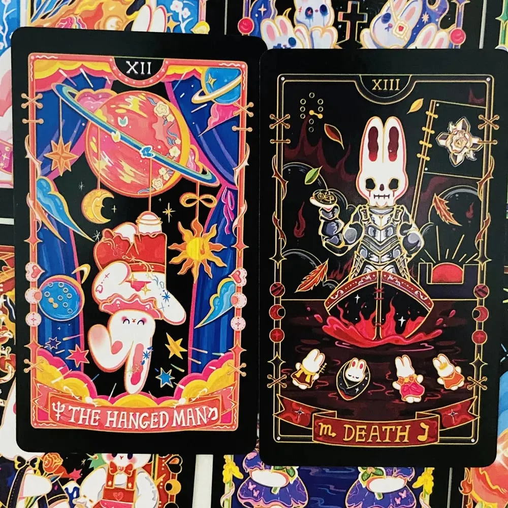 Galaxy Reverie Tarot Cards 78pcs Cute Rabbit-Themed Tarot Cards Wait Board Games