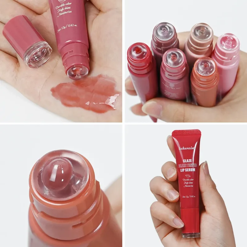 Tinted Lip Serum Glaze Moisturizing High Shine Durable Color Hydrating Lip Care Dewy Peachy Non-Sticky Lip Treatment Soft Makeup — image 7