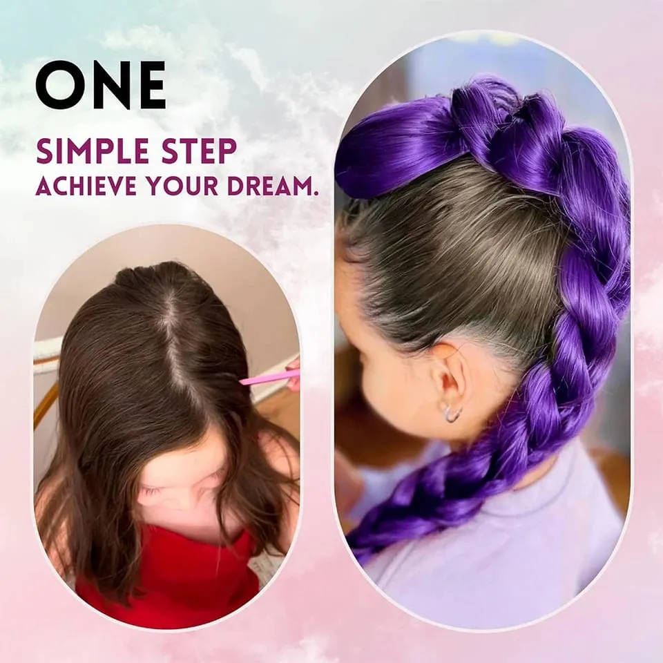 26Inch Synthetic BB clip Braids Hair Extensions Purple Hair For Box Braid For Women Halloween Christmas New Year Carnival Music