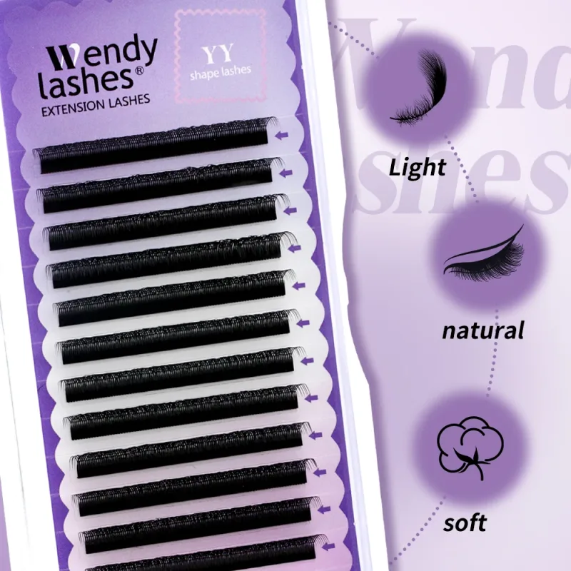 Wendy Lashes YY Shape Eyelash Extensions Automatic Flowering W Shape Bloom 3D 4D 5D 6D 8DPremade Supplies Black Lashes Cilios 5D — image 4
