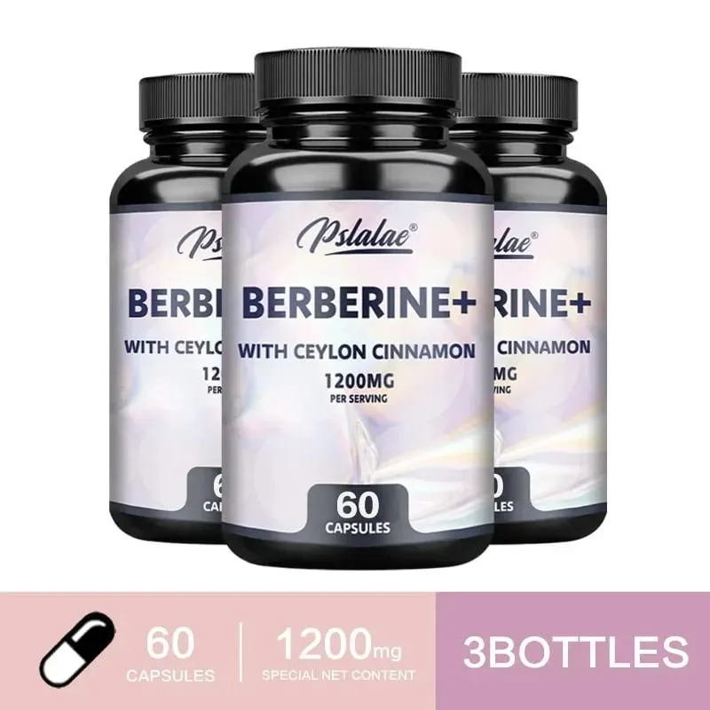 Berberine with Ceylon Cinnamon Capsules - Improve Digestion Supports Cellular Energy Metabolism Promotes Heart and Brain Health