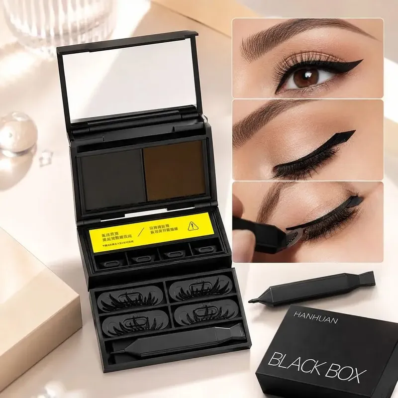 Waterproof Eye Makeup Stamping Pen Set Smudge Resistant Portable Eyeliner Stamp Pen Ultra Fine Long Lasting Eye Makeup Tools