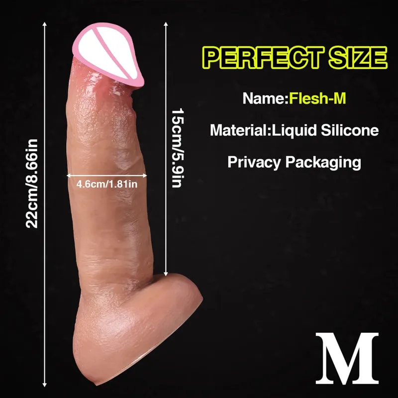 Kulit Lembut Murah Rasa Realistik Dildo Tebal Pelancap Gay Silikon Batang Penyedutan Besar Cawan Dubur Palam Zakar Mainan Seks untuk Lelaki Wanita — image 11