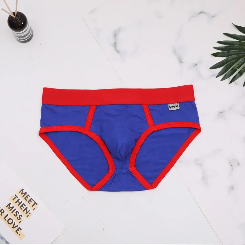 Color Modal comfortable and breathable men's briefs, solid color simple pants YCFY