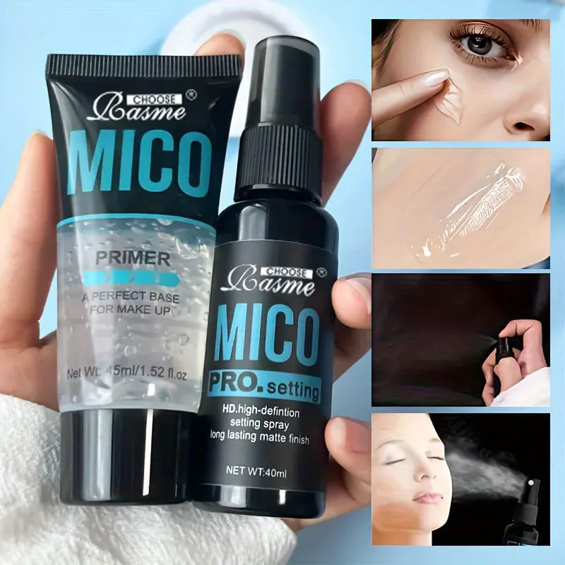 Makeup Set Of Makeup Primer + Setting Spray Invisible Pore Color Rendering Hold Makeup For Base Makeup And Makeup Finishing
