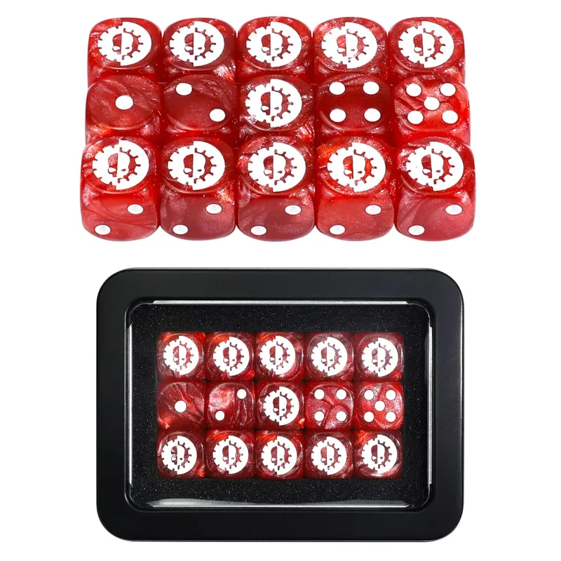 15PCS 16mm/0.63inch D6 Wargaming Dice Set for Tabletop Miniatures Game Damage Tracking Army Faction Themed Dice Tokens — image 4