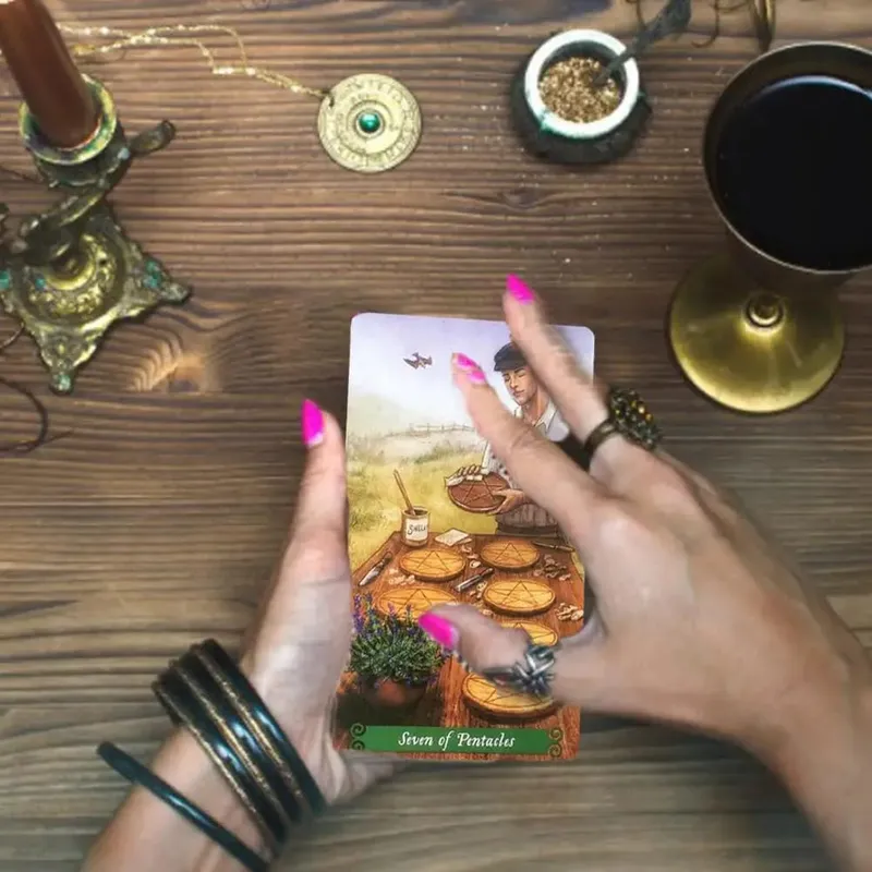 new Tarot deck oracles cards mysterious divination green witch tarot cards for women girls cards game board game — image 5