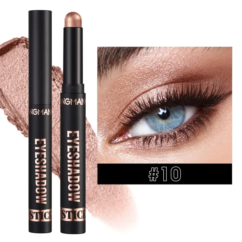 1PC Waterproof Pearlescent Eyeshadow Pencil Stick 8 Colors Lasting Glitter Shimmer Eye Shadow Highlighter Pen Eyes Makeup Tools