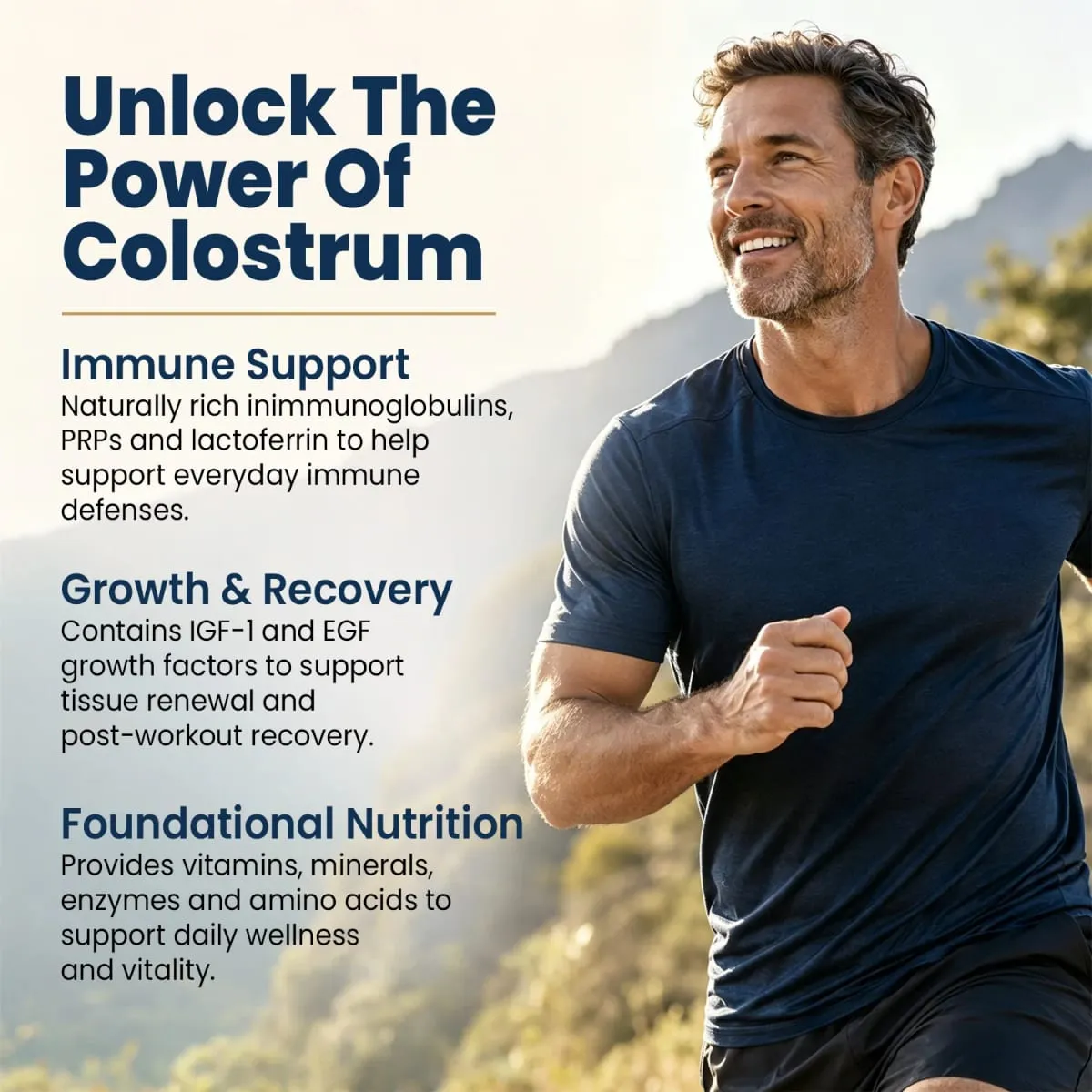 Colostrum Capsules 1000 mg Grass-Fed Immune Gut Digestive Health Skin Hair Nail Repair Energy Focus Support Supplement