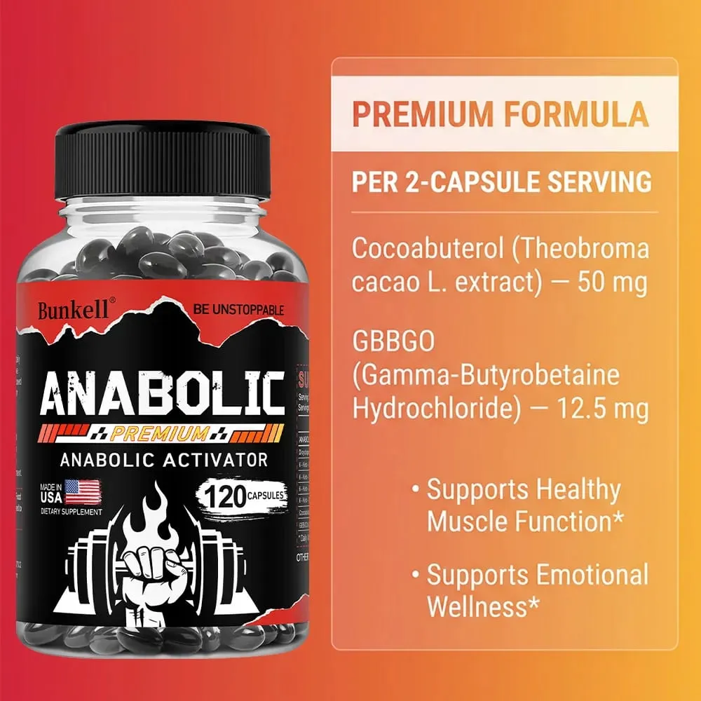 Capsule per la costruzione muscolare degli uomini Crescita muscolare magra Forza Resistenza Recupero Metabolismo e supporto addominali 30/60/120 capsule