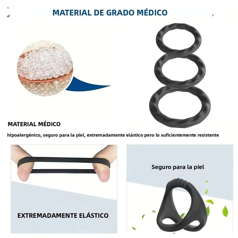 Silicone Penis Ring Ejaculation Delay Cock Rings Dick Erection Cockring Male Chastity Adult Sex Toys For Men Lock Sperm Trainer