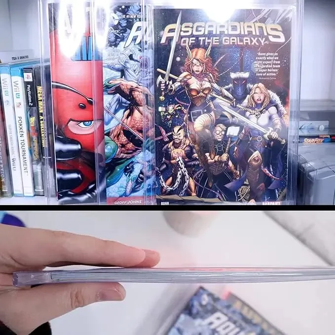 10Pcs Pack Comic Book Holder Case Inner Size 279x177x5mm UV Protective Sleeves Plastic Rigid Storage Case
